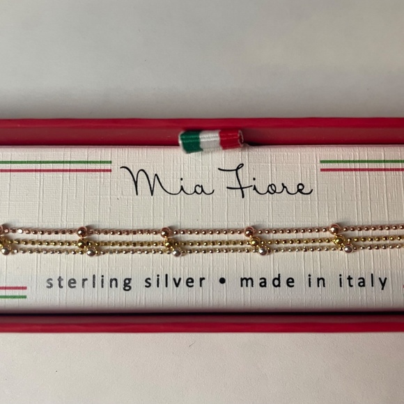 Mia Fiore Sterling Silver Multi-tone Bracelet New in Box - Picture 3 of 4